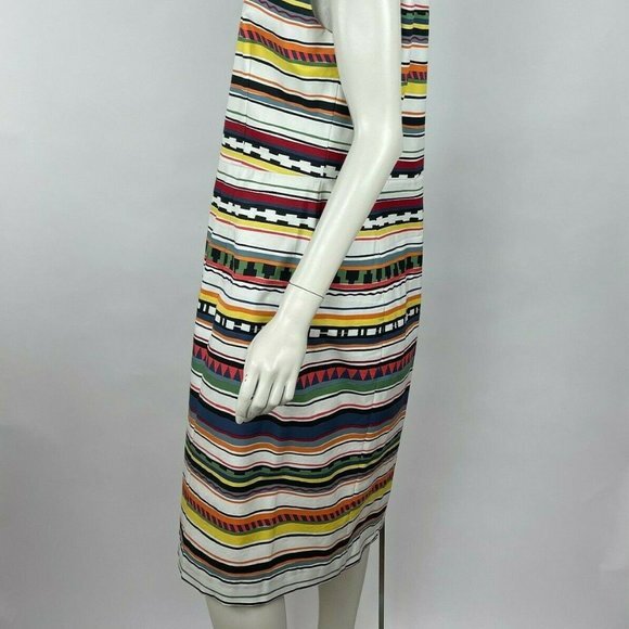 Kate Spade Saturday Stripe Sheath Dress Stretch Cotton Blend Multicolor Women 14 - Picture 12 of 16